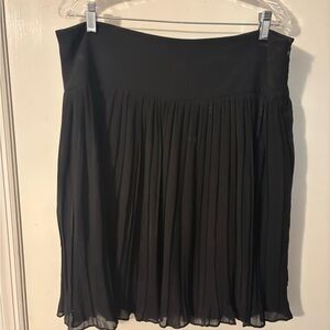 LOFT Black Pleated Skirt